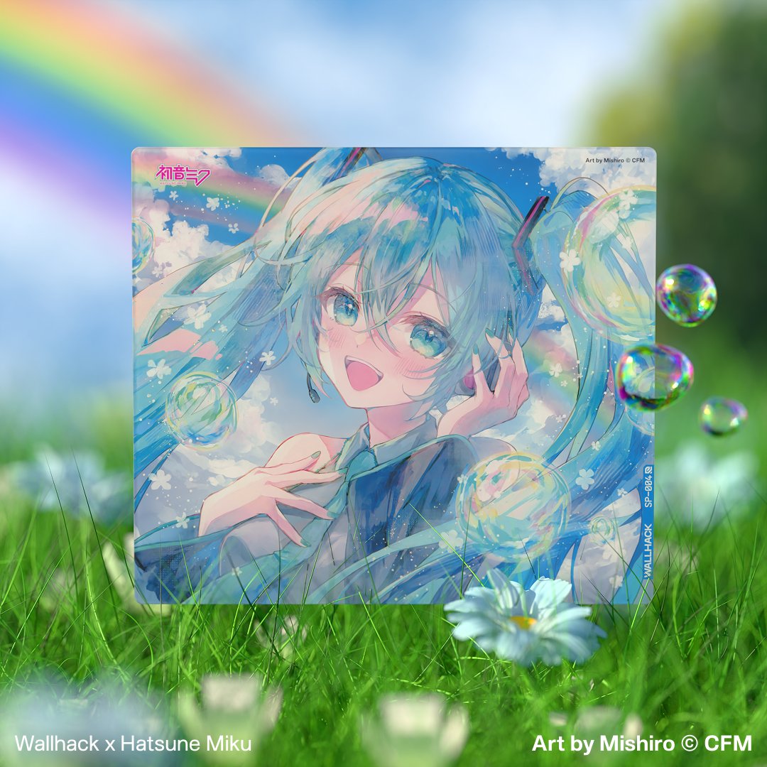 Summer Hatsune Miku 2.0 - Tempered Glass Mouse Pad