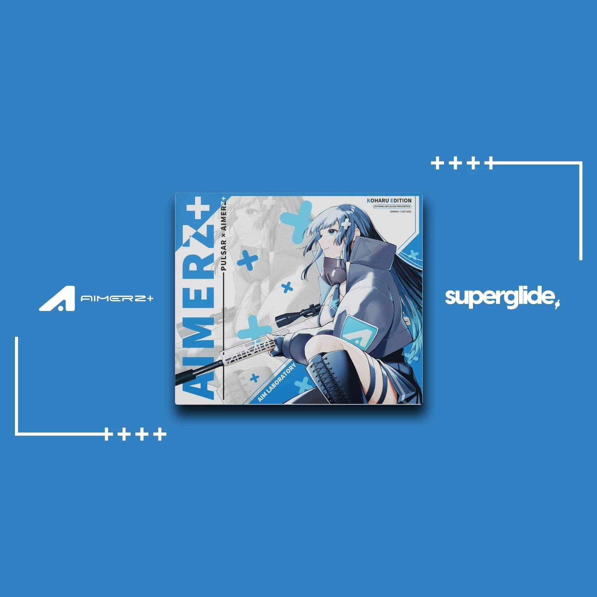 Pulsar & aimerz Limited Edition- Tempered Glass Mouse Pad