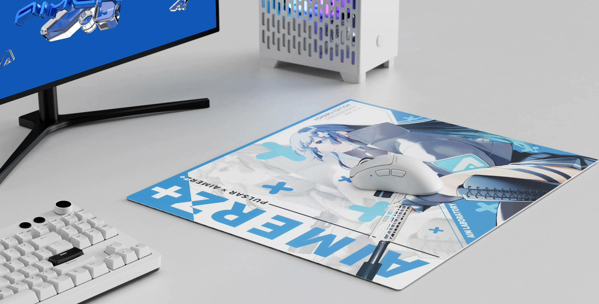 Pulsar & aimerz Limited Edition- Tempered Glass Mouse Pad