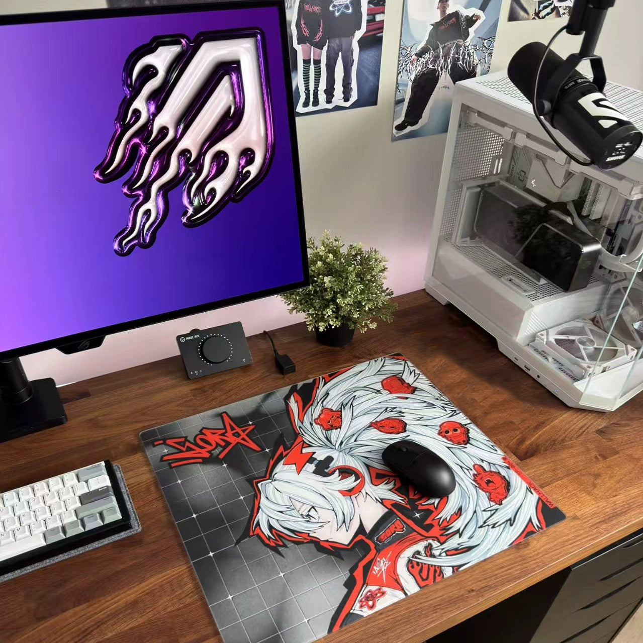 WALLHACK4 Drift Sora - Tempered Glass Mouse Pad