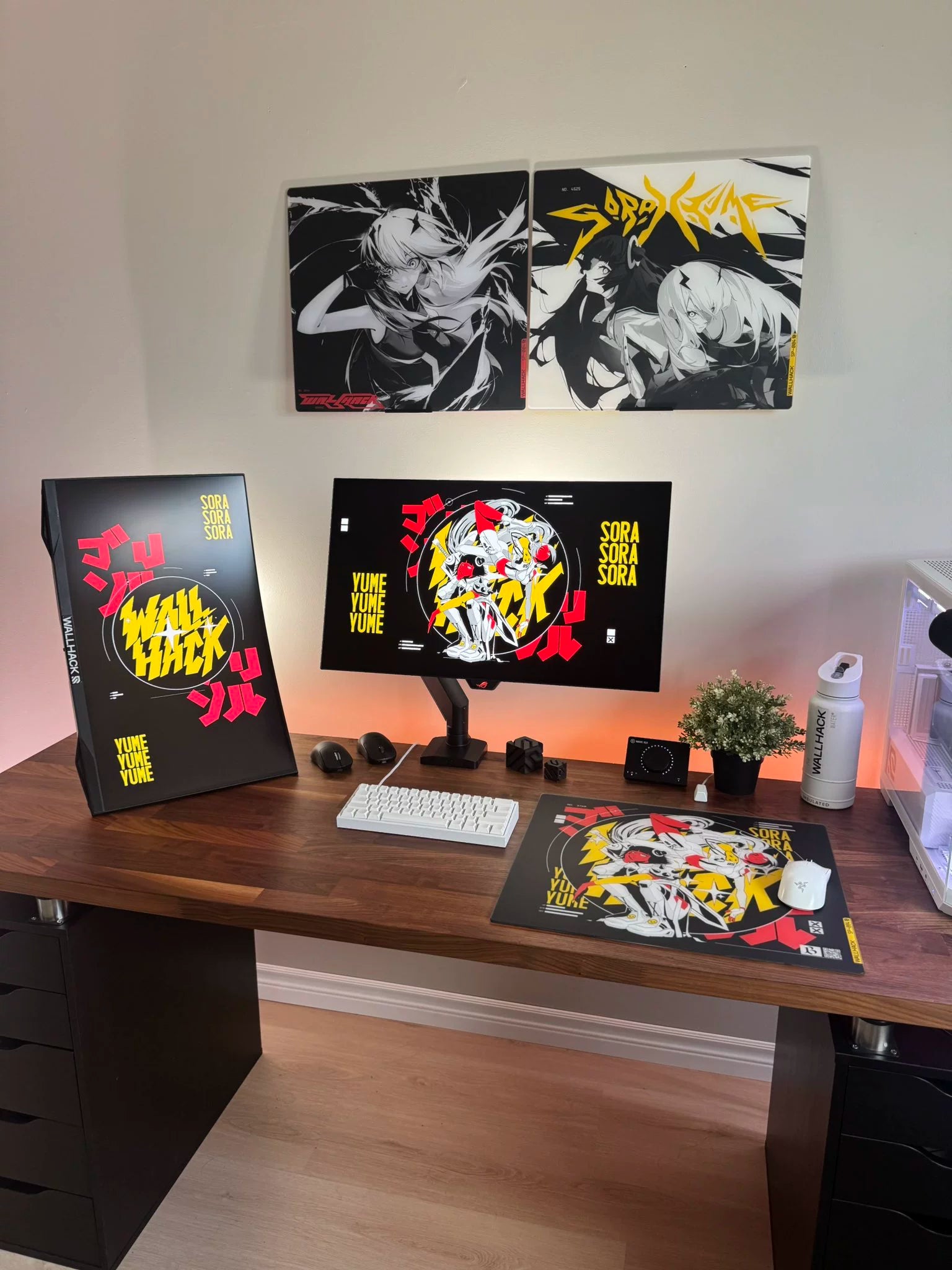 WALLHACK ARCADE TWINS - Tempered Glass Mouse Pad