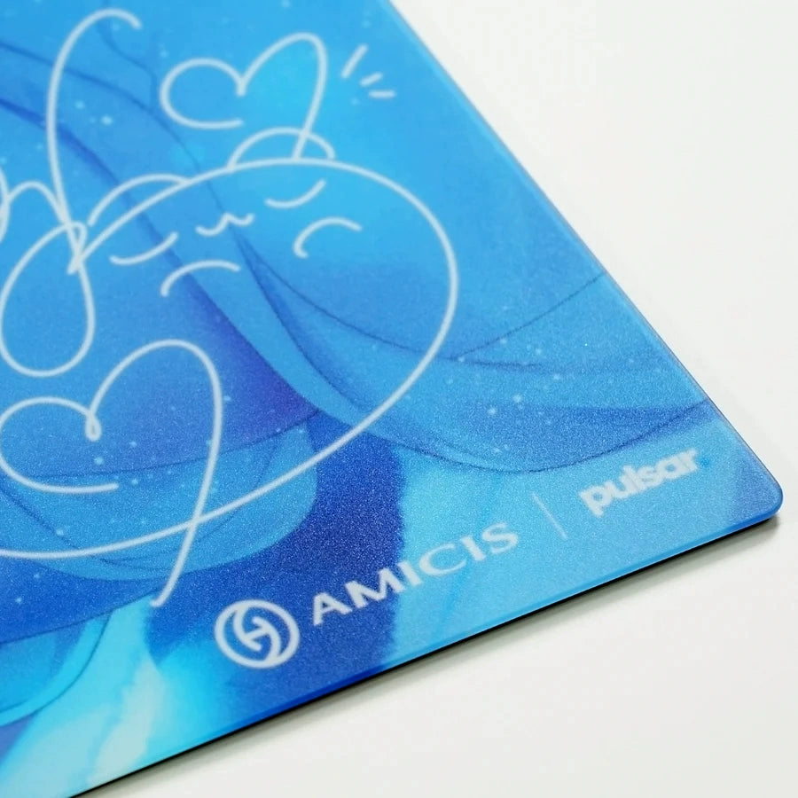 Pulsar × amicisまふゆ co-branded with the same replica of the gaming glass mouse pad FPS tile apex